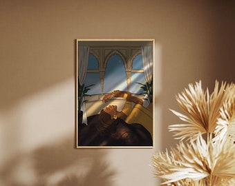 Cartas de amor del sol - Descarga digital - Arte cultural inspirado en el sur de Asia.