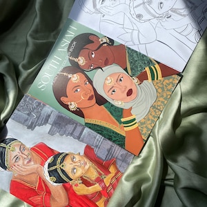 MAL BUCH Desi Südasiatische inspiriert (A5 ) - weltweiter Versand - braune Mädchen Kunst