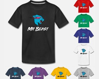 Kids Mr Beast T-Shirt - YouTube Gaming - Mr Beast Merch - Unisex T-Shirt - 100% Cotton - Perfect Gift - Available In 9 Colours