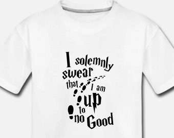 Camiseta infantil "Juro solemnemente que no hago nada bueno" - Unisex - 100 % algodón - Regalo perfecto - En 9 colores