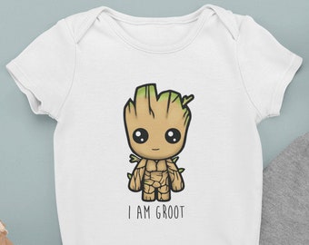Soy Groot - Adorable bebé Groot - Body - Mono - Pijama - Ropa de bebé - Regalo perfecto