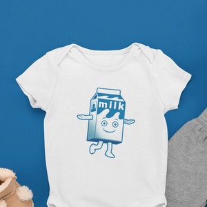 Coffee And TV Milk Carton Onsie -  - Baby Grow - Bodysuit - Romper - Onesie - Sleepsuit - Baby Clothing - Perfect Gift