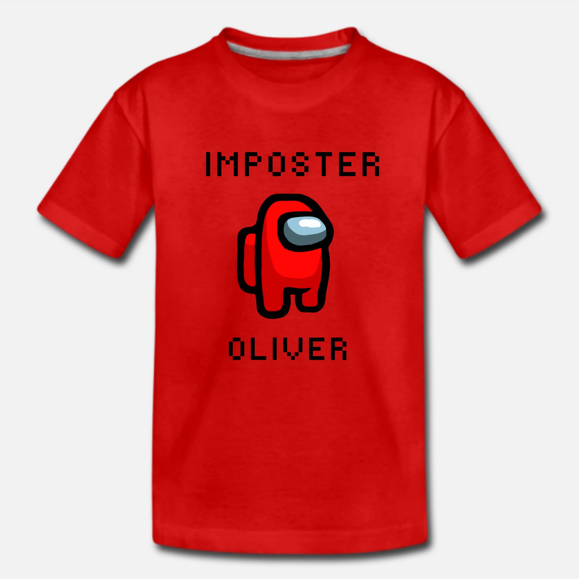 Kids Among Us Red Imposter Personalised Name T-shirt Gaming - Etsy Australia