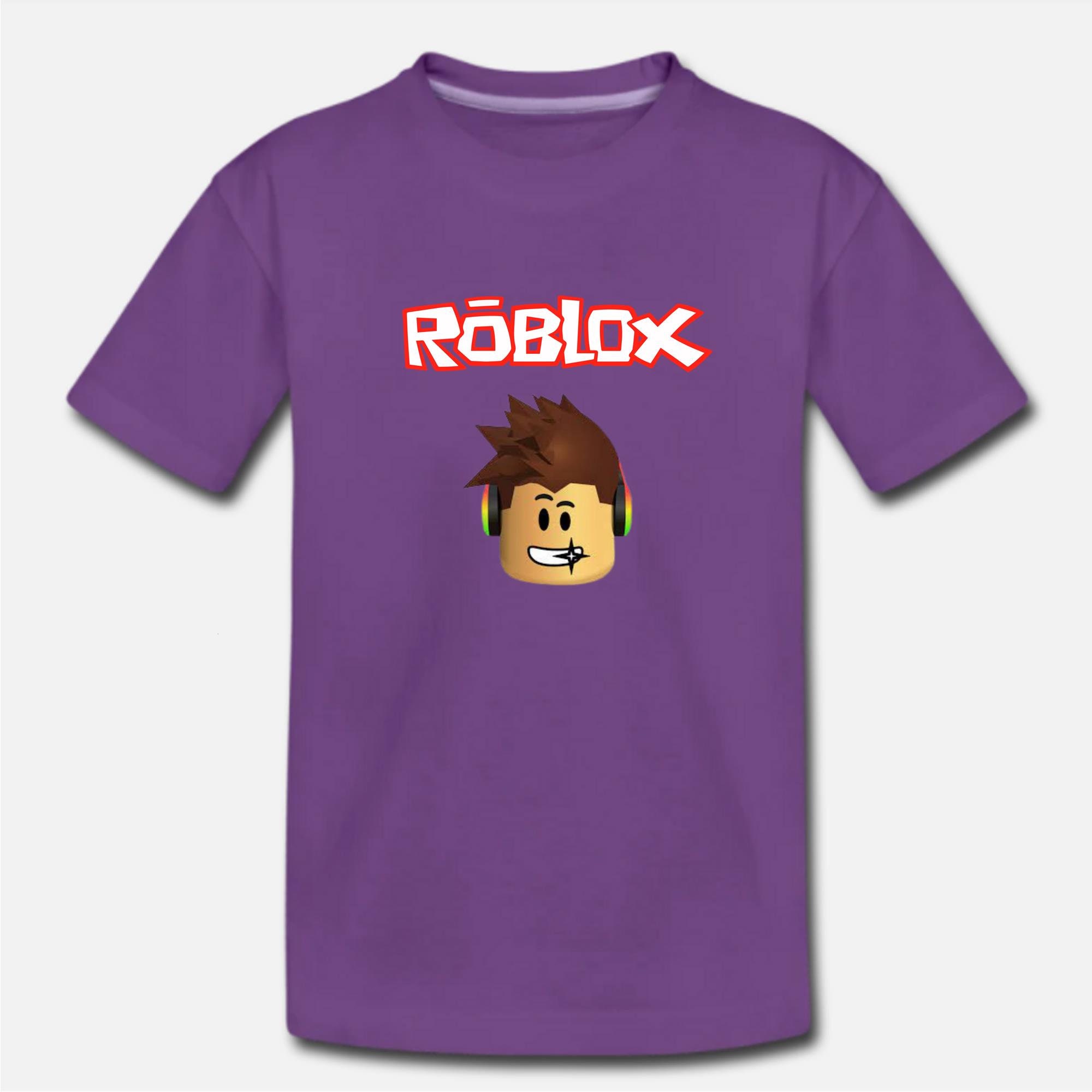 Roblox Face 4 Boy Character T-Shirt, Children Costume Shirts, Kids Outfit ~