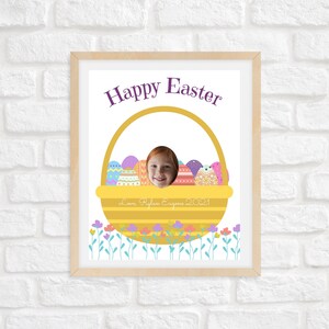 Ostern Andenken Handwerk mit personalisiertem Namen und Bild / individuelles Geschenk für Kinder / sofortiger Download
