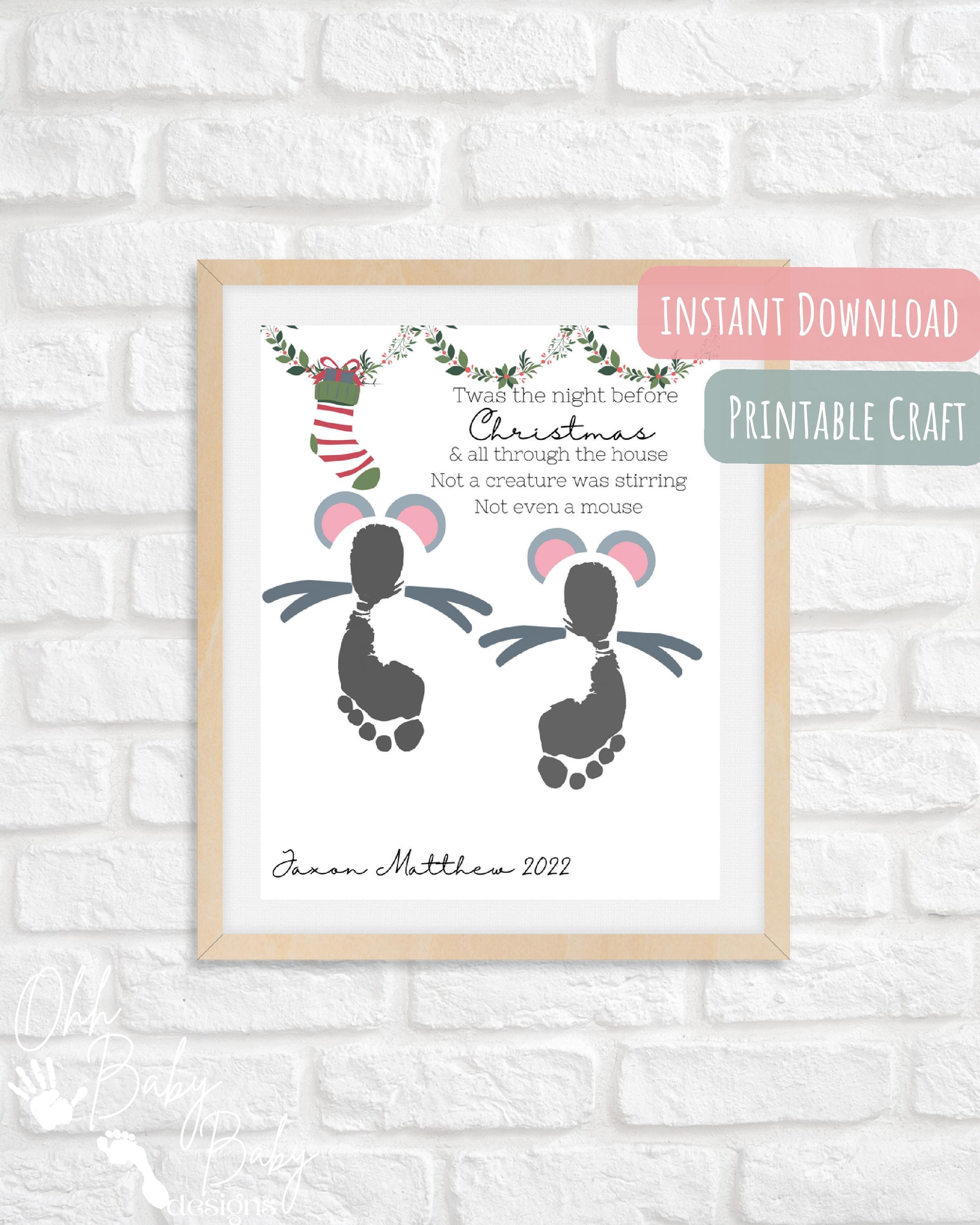 twas the night before christmas foot print keepsake/christmas