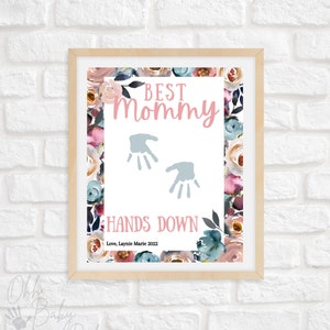Best Mommy Hands Down/Mother&#39;s Day Keepsake/Mother&#39;s Day Craft/Instant Download/Editable Printable