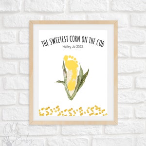 The Sweetest Corn Foot Print Keepsake/Foot Print Craft/Instant Download/Printable Craft