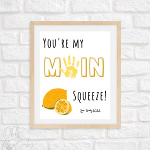 Je bent mijn belangrijkste Squeeze Hand Print Card/Hand Print Keepsake/Hand Print Craft/Instant Download/afdrukbare kaart
