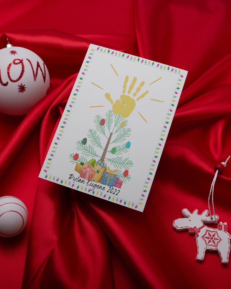 Christmas Tree Hand Print Keepsake/ Christmas Craft/ Christmas Etsy