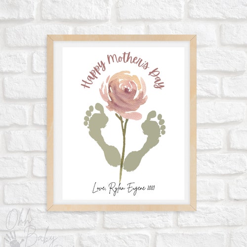 Mother's Day Printable Handprint Art Footprint Craft - Etsy