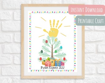 Christmas Tree Hand Print Keepsake/ Christmas Craft/ Christmas Gift/ Instant Download/ Editable Printable