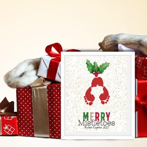 Merry Mistletoes Foot Print Christmas Keepsake/ Christmas Craft/ DIY ...