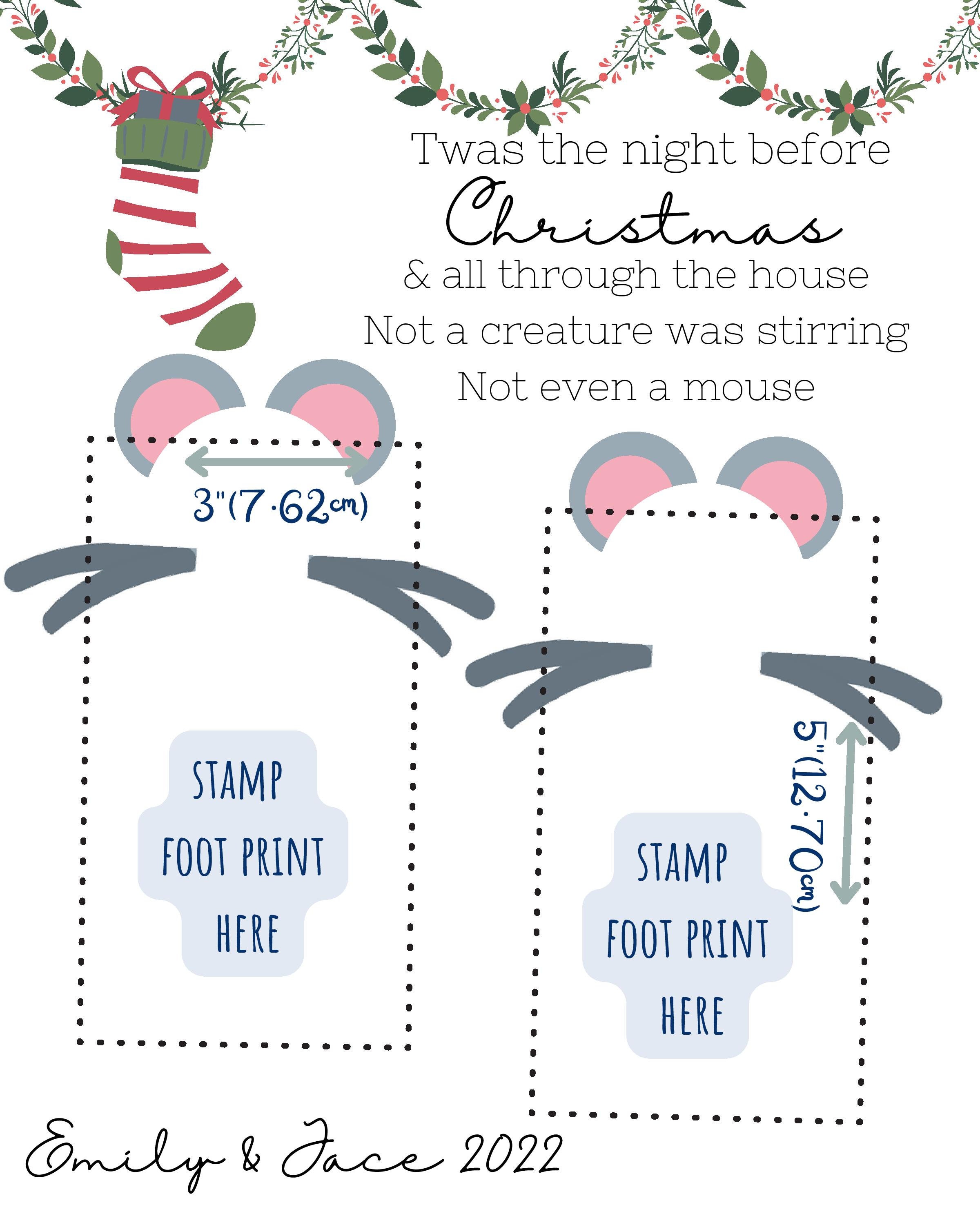twas the night before christmas foot print keepsake/christmas