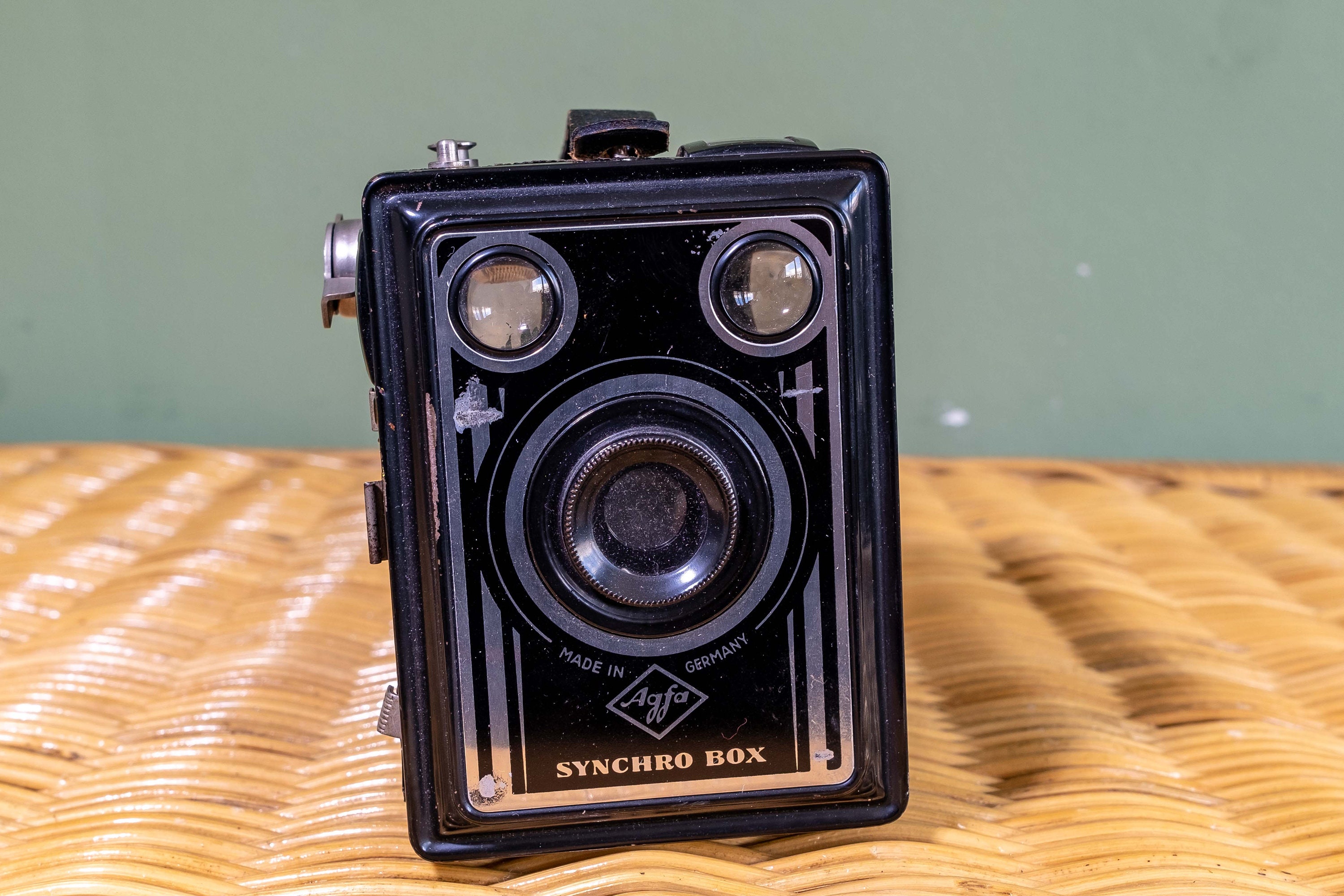 Appareil Photo Vintage Agfa Synchro Box – Fabriqué En Allemagne – Noir – Kompakt