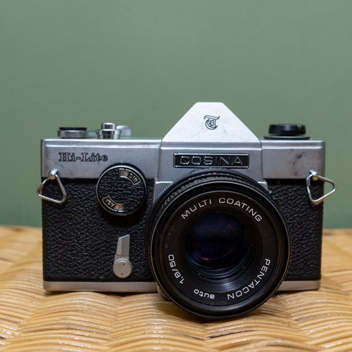 COSINA Hi-Lite 35mm Film SLR Camera discount Mt42 mount + Pentacon 50mm 1.8 lens + Kenlock 135mm 2.8 lens