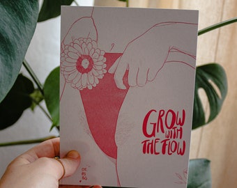 Fine art print "Grow with the flow" I Wallart I 13x17cm
