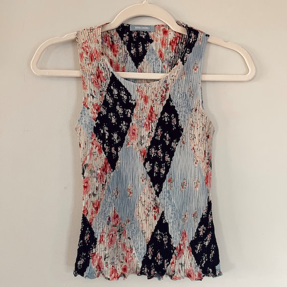 Vintage patchwork print tank - image 1