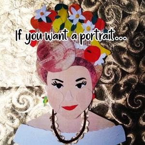 Personalized paper collages, portraits, memories, photo templates, individual, unique, special, handmade