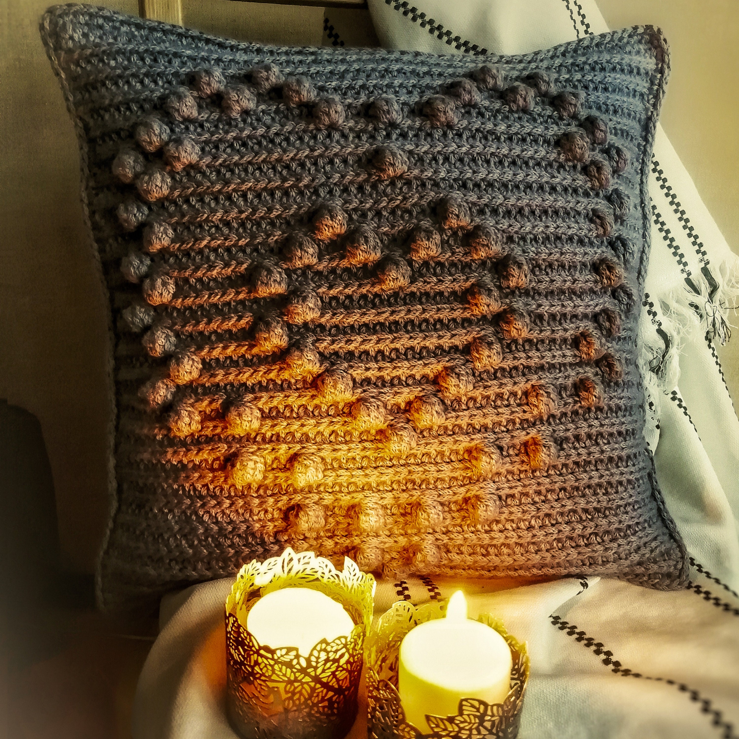 Crochet pillow cover pattern diy home decor pdf pattern Etsy