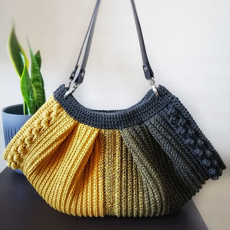 Baguette bag crochet pattern crochet Y2K shoulder bag Etsy