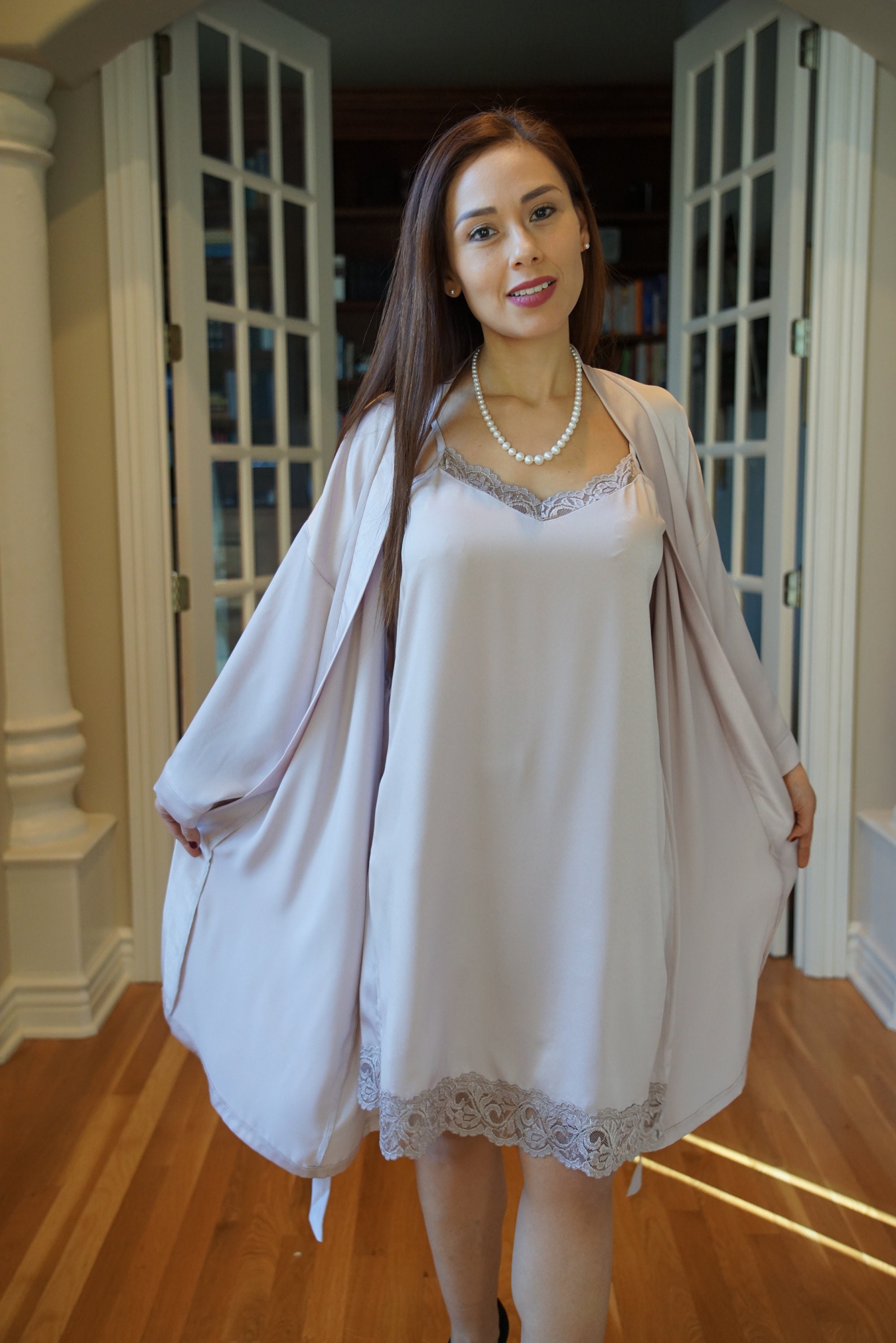 Kimono robe and slip dress nightwear sets 2pices dress & Etsy