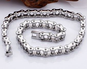 Collier Chaîne Biker En Métal - Véritable Chaîne De Moto - Occasion