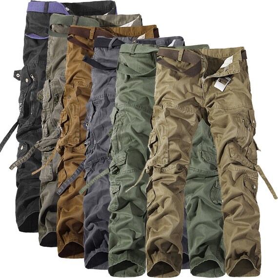 Buy Streetwear Mens Multipocket Cargo Pants Military Pants Online in India   Etsy