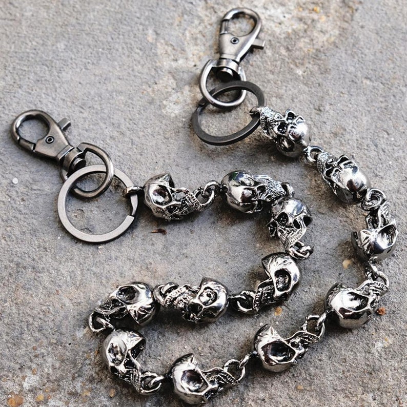 Skull Trouser Chain Waist Chain Steel Pants Chain Belt Etsy