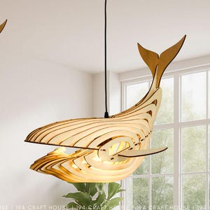 Whale Pendant Light: Nautical Bar Lampshade, Restaurant Cafe Lighting