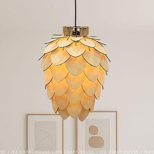 Living Room Ceiling Light, Pine Cone Pendant Lamp, Chandelier Lighting, Ceiling Light Fixture, Hanging Lamp Shade, Scandinavian Home Decor