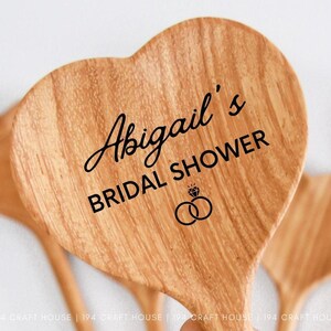 Engraved Heart Wooden Spoon: Personalized Wedding Favor, Doussie Wood image 1