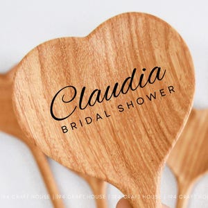 Engraved Wooden Heart Spoon: Personalized Wedding Favor, Doussie Wood Keepsake