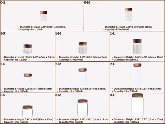 Glass Storage Jar With Lid for Sugar Spice, Condiment Dispenser