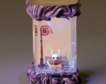 Lampada in resina anime: luce notturna a LED diorama realizzata a mano