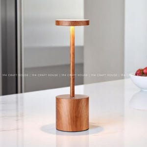 Cordless LED Table Lamp: Rechargeable Dimmable Desk Light