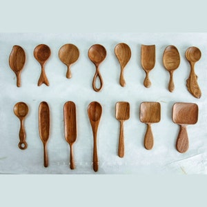 Small Wooden Spoon Condiment Scoop Sugar Tiny Spoon Bath Salt