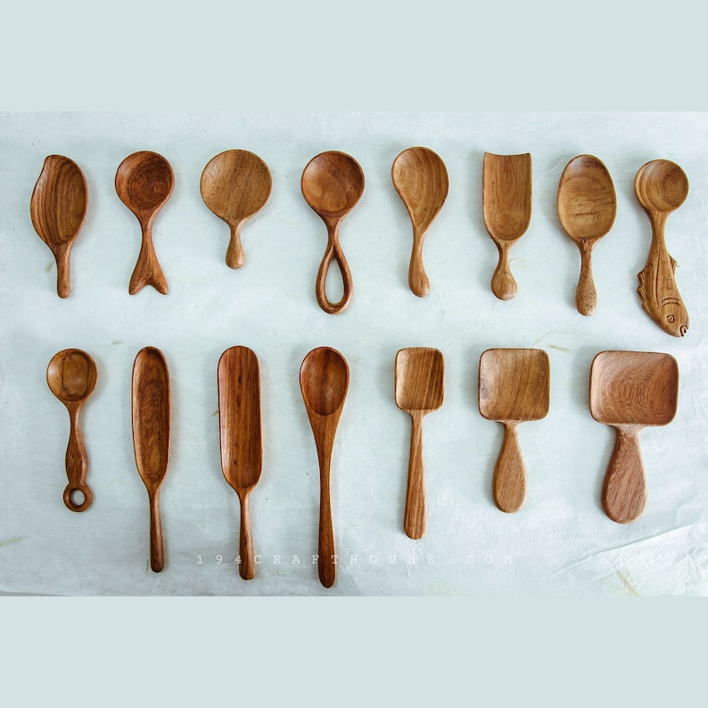 Small Wooden Spoon Condiment Scoop Sugar Tiny Spoon Bath Salt