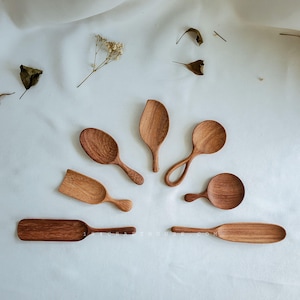 Small wooden spoons Perfect for vintage and rustic kitchen decor