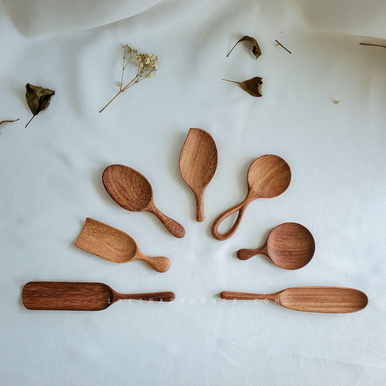 Small wooden spoons Perfect for vintage and rustic kitchen decor