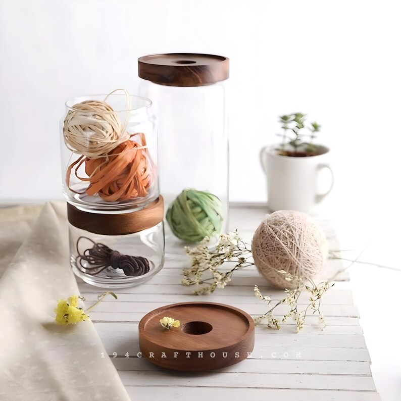 194GiftHouse Glass Jar - Thumbnail 2