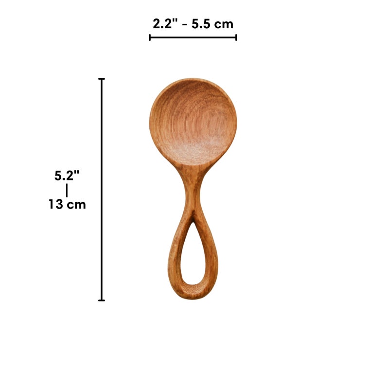 194GiftHouse Doussie Wood Spice Spoon - Thumbnail 2