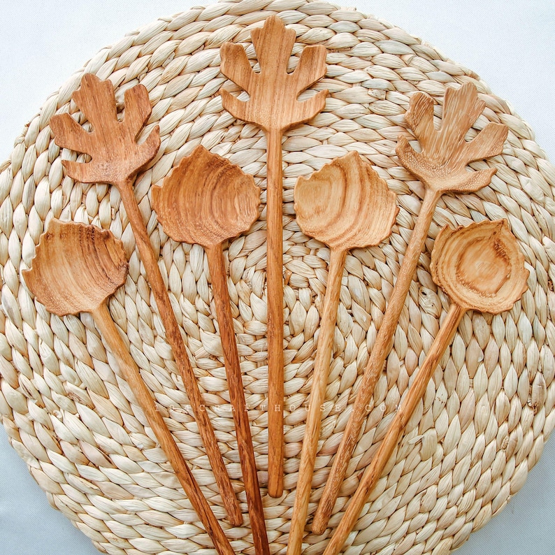 Handmade Doussie Wood Salad Servers - Thumbnail 3