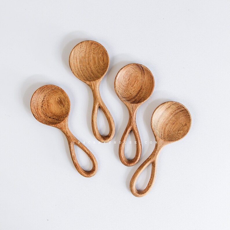 194GiftHouse Doussie Wood Spice Spoon - Thumbnail 3