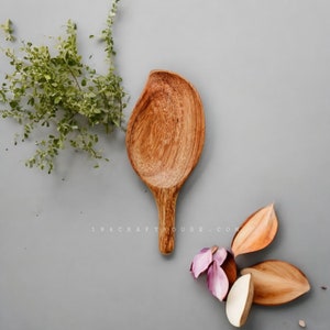 Handmade Wooden Coffee Tea Spoon Personalized Gifts, Eco-Friendly Serving Utensils Kitchenware Measuring, Vintage Home Table Decor