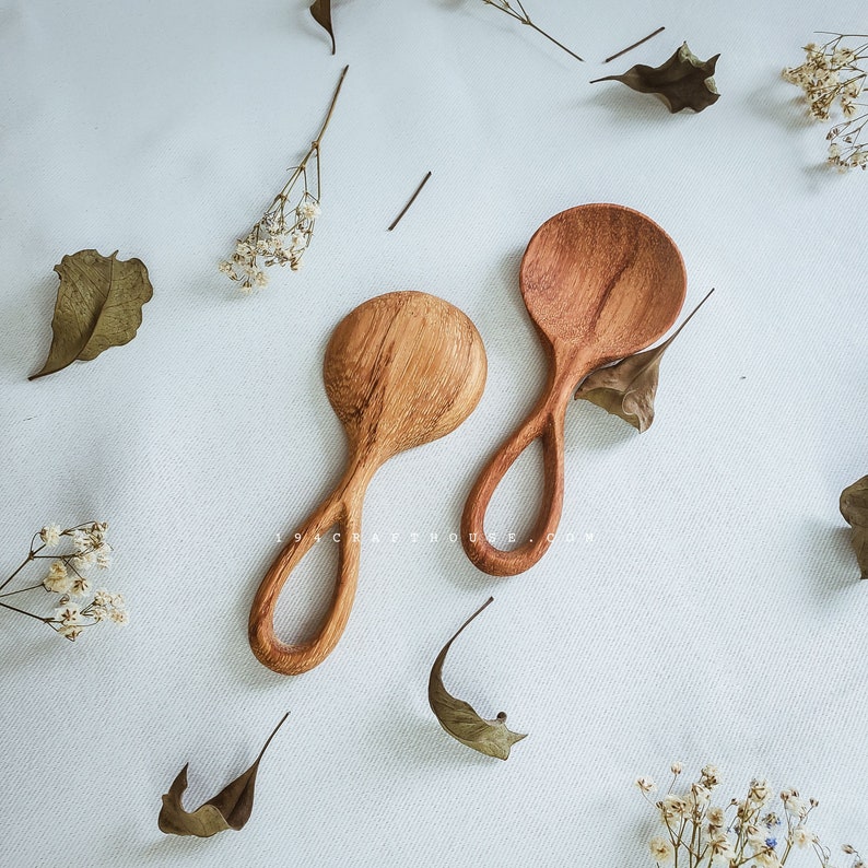 194GiftHouse Doussie Wood Spice Spoon - Thumbnail 5