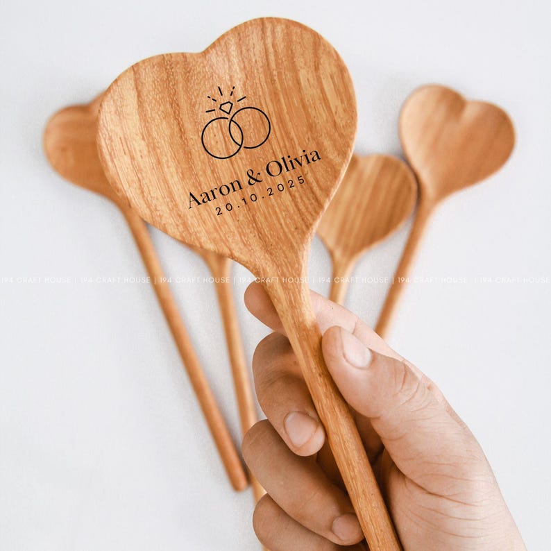 194GiftHouse Doussie Wood Spoon - Thumbnail 4