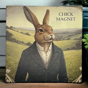 Chick Magnet - Vintage Easter Decor Gift Spring Wood Sign