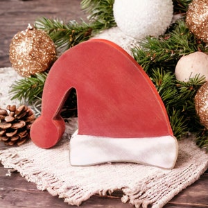 Primitive Wood Santa Hat Shelf Sitter - Christmas Décor - Holiday Décor