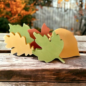 Fall/Autumn Wood Oak Leaf Fall/Autumn Shelf Sitter - Rustic Fall Table/Mantle/Thanksgiving/Autumn Décor